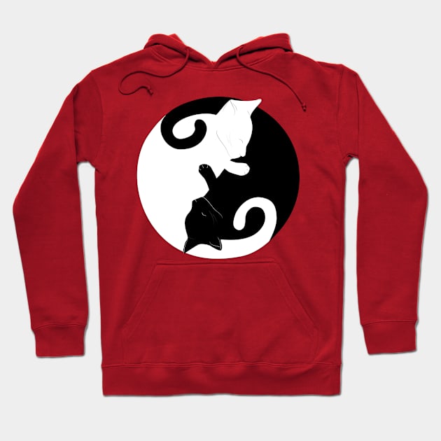 Cats Yin Yang Hoodie by RobinBobbinStore